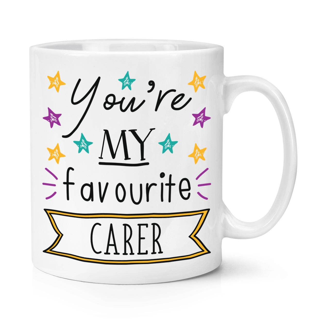You're My Favourite Carer Stars 10oz Mug Cup - Funny Best