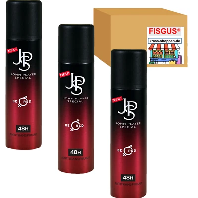John Player Special BE RED Antitranspirant Deodorant 3 x 150 ml