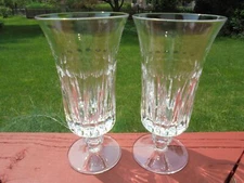 Pair Gorham Crystal De Medici Iced Tea Beverage Glasses Ftd Tumblers 7"