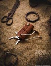 Leather Key Organiser Key Chain Key Fob Key Holder Brown Leather Keychain