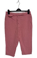 Tommy Hilfiger Women's Red And White Checked Straight Leg Casual Pants Size 10