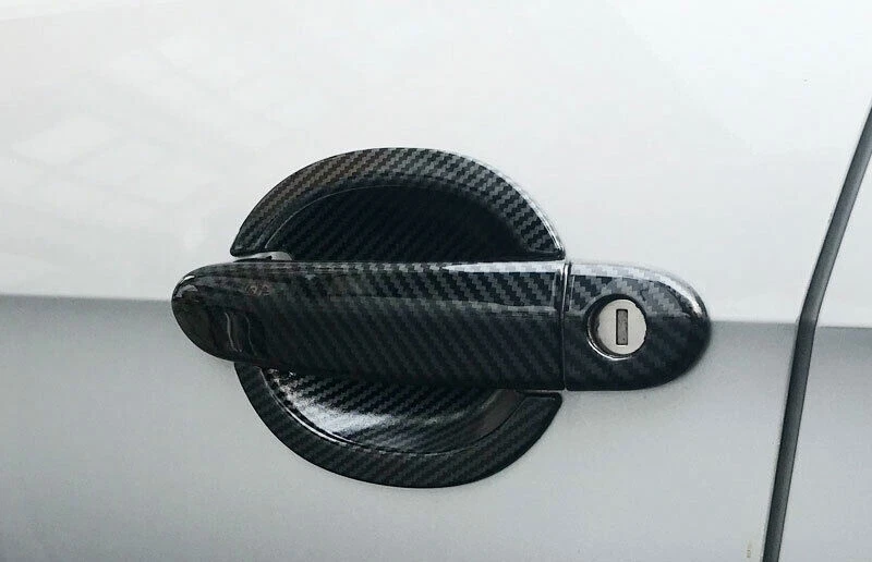 Cubierta exterior del cuenco de la puerta exterior para Volkswagen Tiguan 2010-16 ABS fibra de carbono Foto 3 de 4