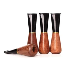 4pcs Wooden Cigar Mouthpieces Smoking Cigar Filter Tip Holder 30/32/34/36 Ring