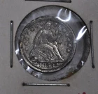 1853 Arrows Seated Liberty Half Dime XF Details ~ Porous / Damaged