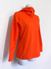 Arcteryx Rho AR Hoody Fleece Pullover Womens XS Orange Balaclava Base Layer Top