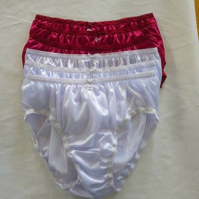 6 Bikini Panties Underwear Woman Man Nylon Knickers Silky Light Soft Hip 38''-42''