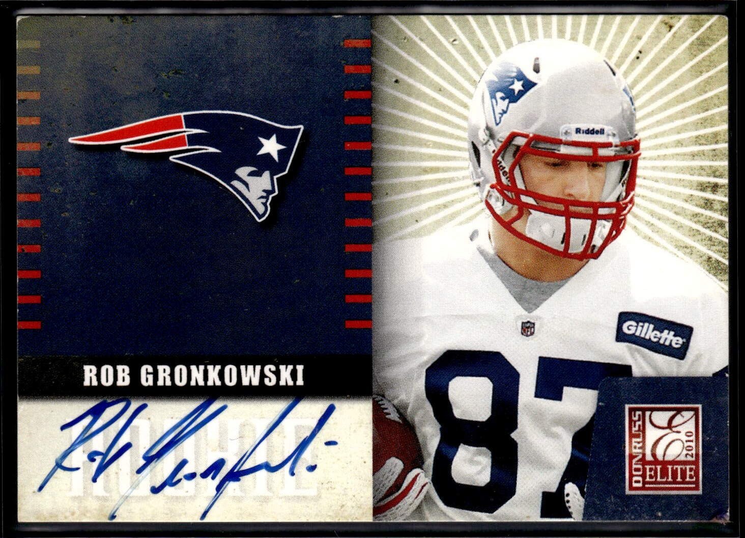 Rob Gronkowski Donruss Elite Rookie NFL Shield #29 Autograph