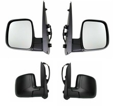 2X Coppia Specchietti Retrovisori per Fiat Fiorino Qubo Elettrici Neri