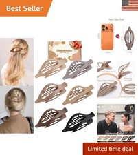 Comfortable and Lightweight Hair Claw Clips - 6 Count for Effortless Wear