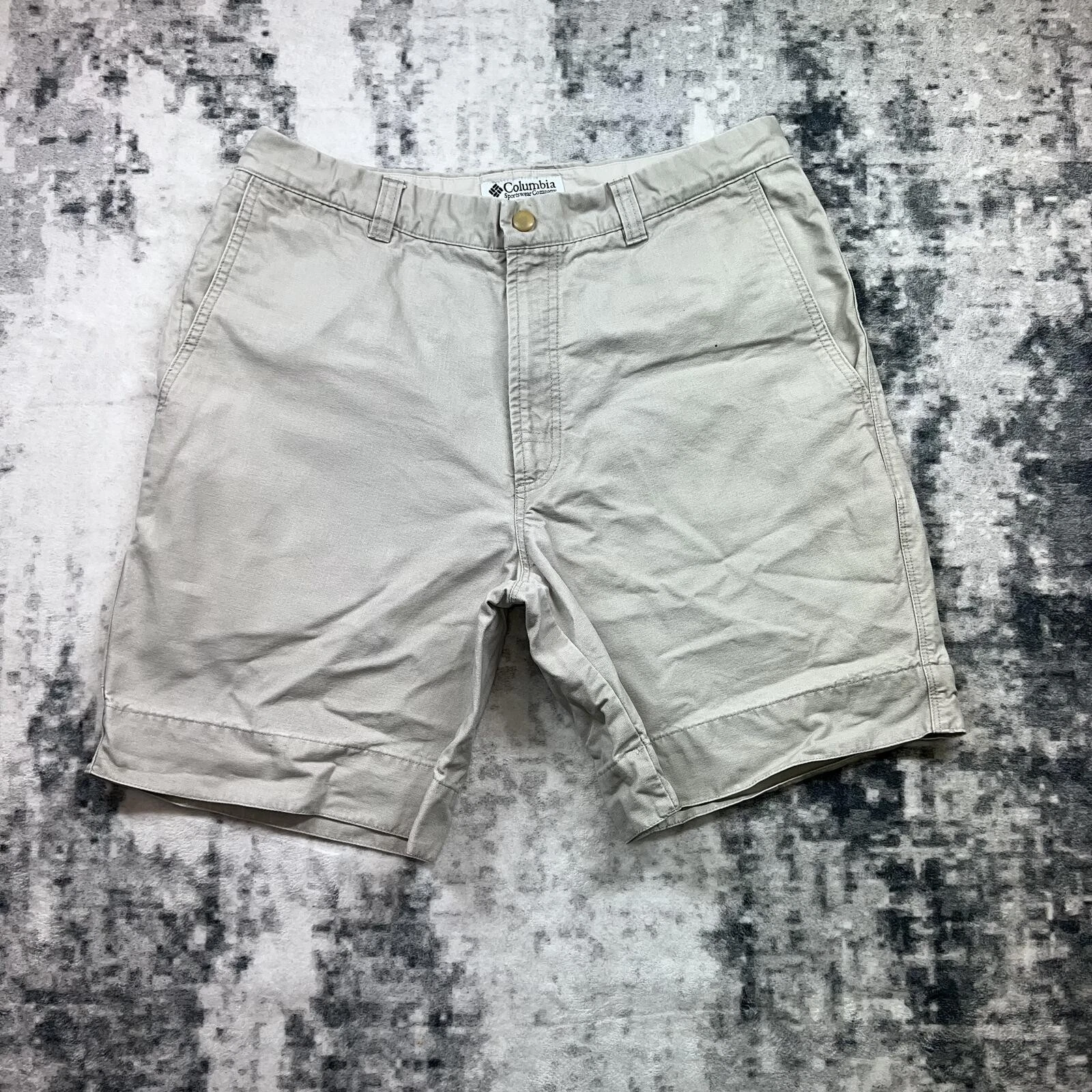 Columbia Sportswear Company Men's Beige 100% Cotton Hiking Outdoors Shorts W32