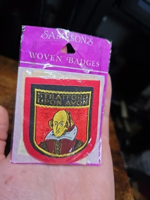 Badge Patch Stratford Upon Avon Warwickshire England Woven Felt Sampsons New