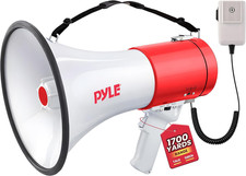 Megaphone 50W PA Bullhorn - Built-In Siren, Adjustable Volume Control  1760 Yar