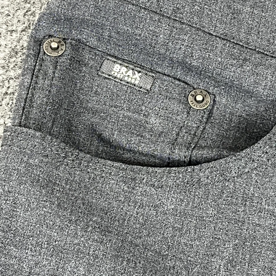 Pantalones Brax Para Hombre 38x32 Gris Cooper Fancy Manager Ajuste Regular Mezcla de Lana Foto 4 de 4