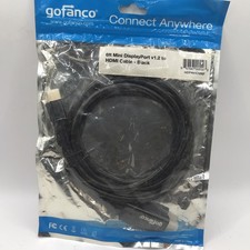 gofanco Mini DisplayPort Male to HDMI Male Cable 6ft Black mDP4kHDMI6F