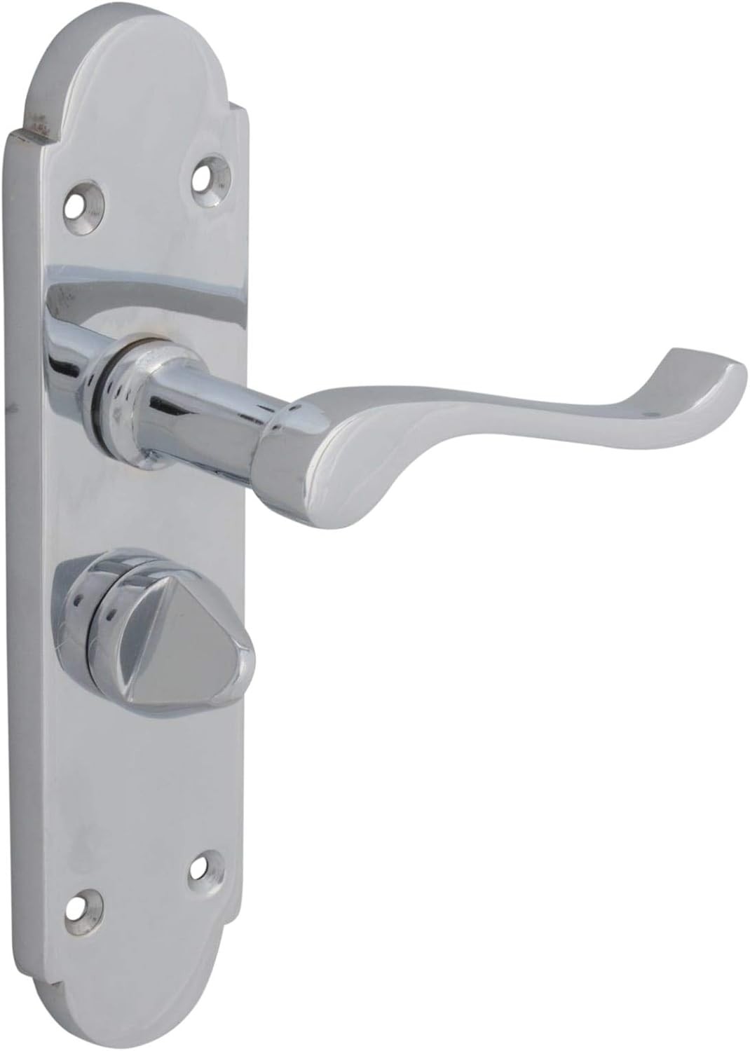 Forge Backplate Handle Privacy with Gable Chrome Finish