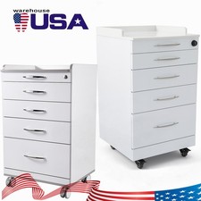 Dental Cabinet Rolling Medical Trolley Mobile Wooden/stainless steel With socket