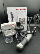 KitchenAid KHB2351CU Handheld Blender Set Silver, Stainless Steel, 7 Attachments