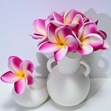 Birthday Gifts for Women 10pcs White Hot Pink Flowers PU Real Touch Flowers H...