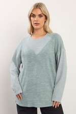 Image of Yours Curve Women's Plus Size Mixed Ribbed Jumper