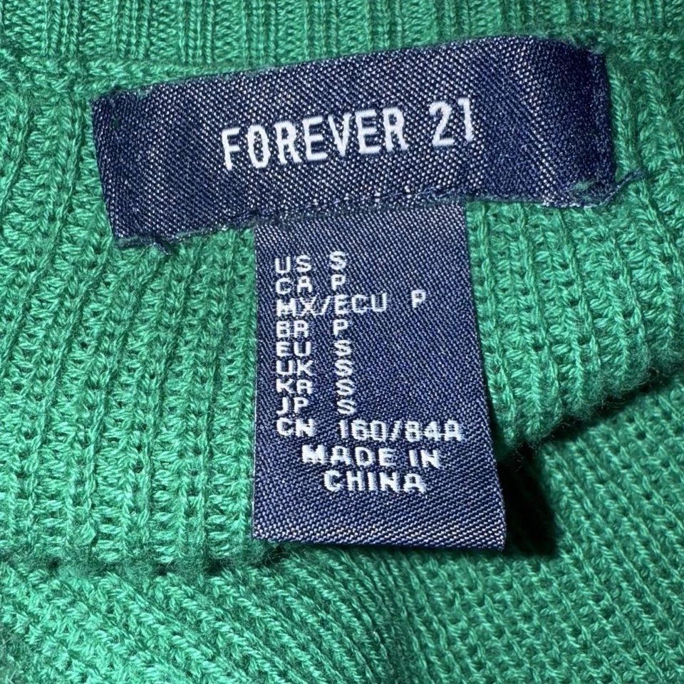 Mujeres Estilo Años 90 Kelly Verde Rayas Punto Suéter Informal Grunge Skate S Foto 4 de 4