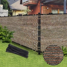 Brown 6FT X 50FT Outdoor Privacy Screen Fence & Mesh Shade Net Cover, Ideal f...