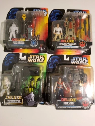 4 Kenner 1996 Deluxe Edition Star Wars Action Figures POTF Sealed NIB