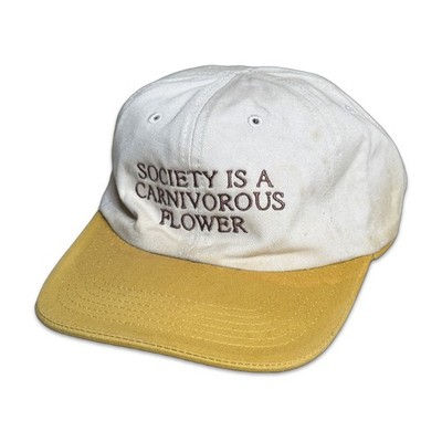 PLEASURES Reversible Snapback Hat Off White Mustard