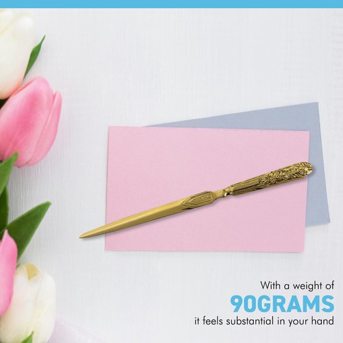 Thorness Embossed Brass Letter Opener - Picture 6 of 7