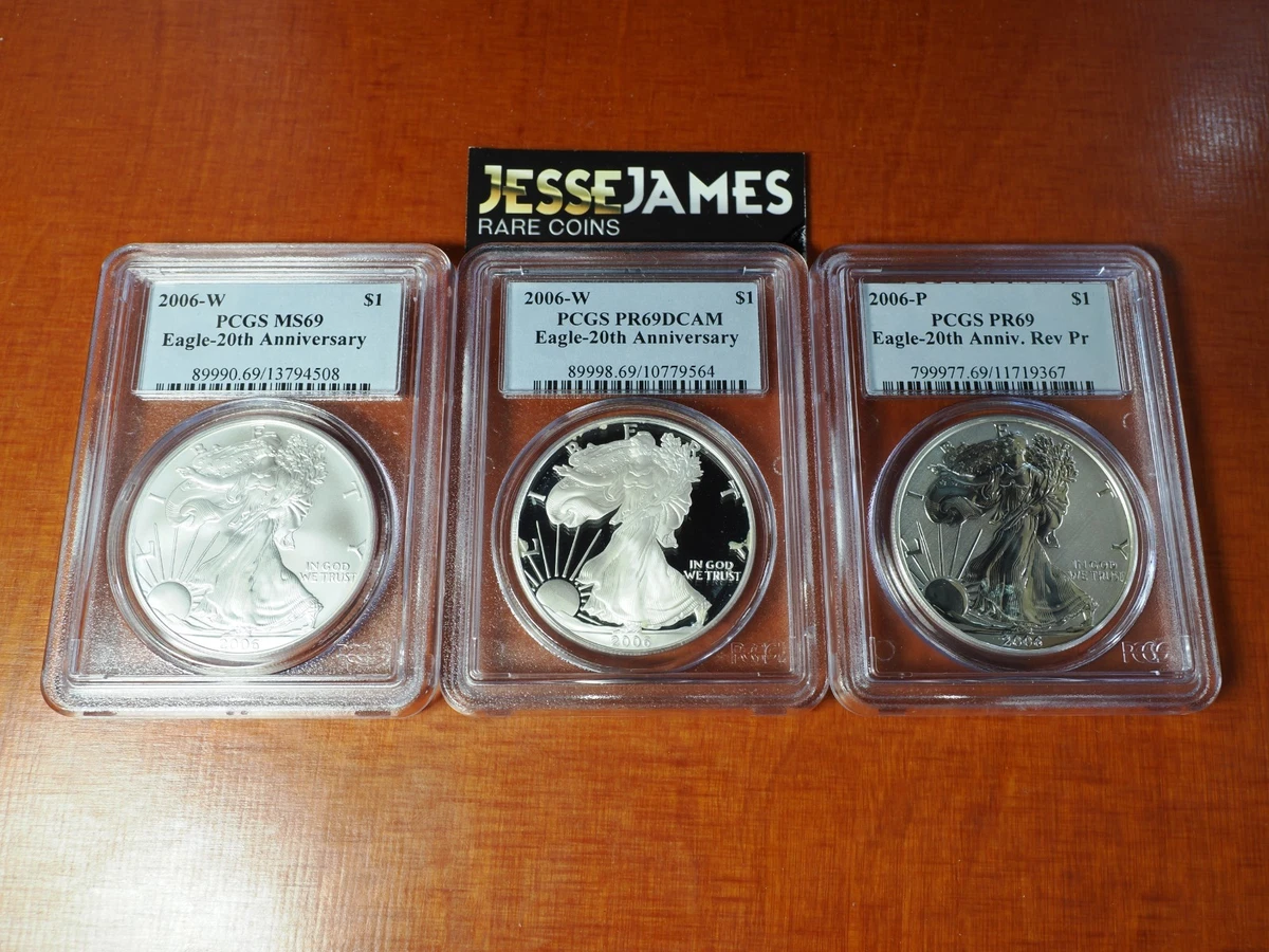 American Eagle MS 69 Graded Proof PCGS Certified Silver Bullion