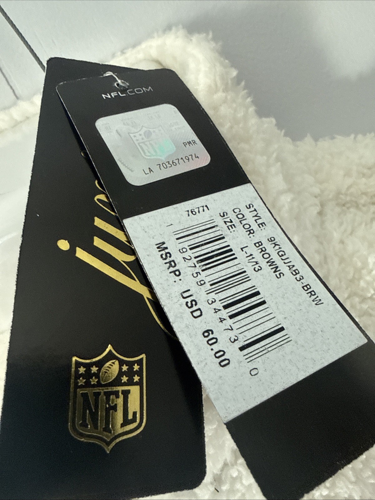 New! Cleveland Browns NFL Juniors Full-Zip Soft Sherpa Jacket Coat Size L 11-13 thumbnail 6