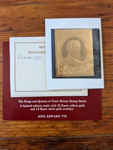 Kings And Queens Of Great Britain Gold Stamp King Edward VIII