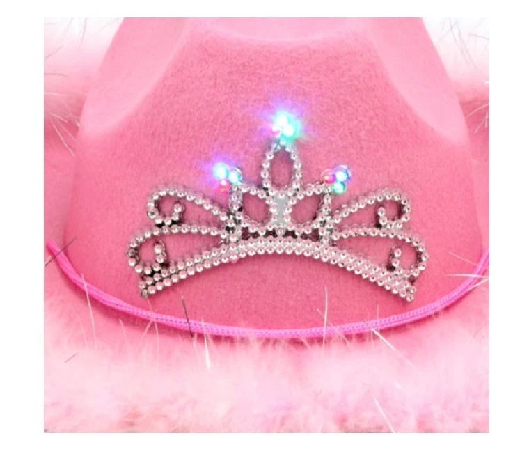 Sombrero de Vaquera - Rosa - Tiara - Accesorio de Disfraz - Talla Única Foto 2 de 3