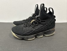 Tenis Nike LeBron 15 'Metallic Gold' XV 897648-006 para hombre talla 9