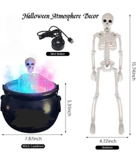 Black Plastic Halloween Witch Cauldron,Large Witch Cauldrons Pot Diffuser 