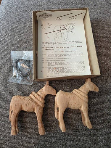 Wagon Masters Wagons Of The Old West KIT SQUADRA CAVALLI vintage anni 60 - Foto 3 di 4