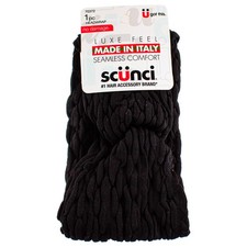 6 Pack Scunci No Damage Wide Twist Headwrap, Black