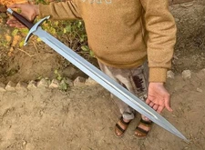 Hand Forged High Carbon Steel Viking Sword Sharp Battle Ready Medieval Sword