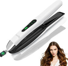 Portable Cordless Hair Straightener, 2-in-1 Mini Flat Iron for Travel