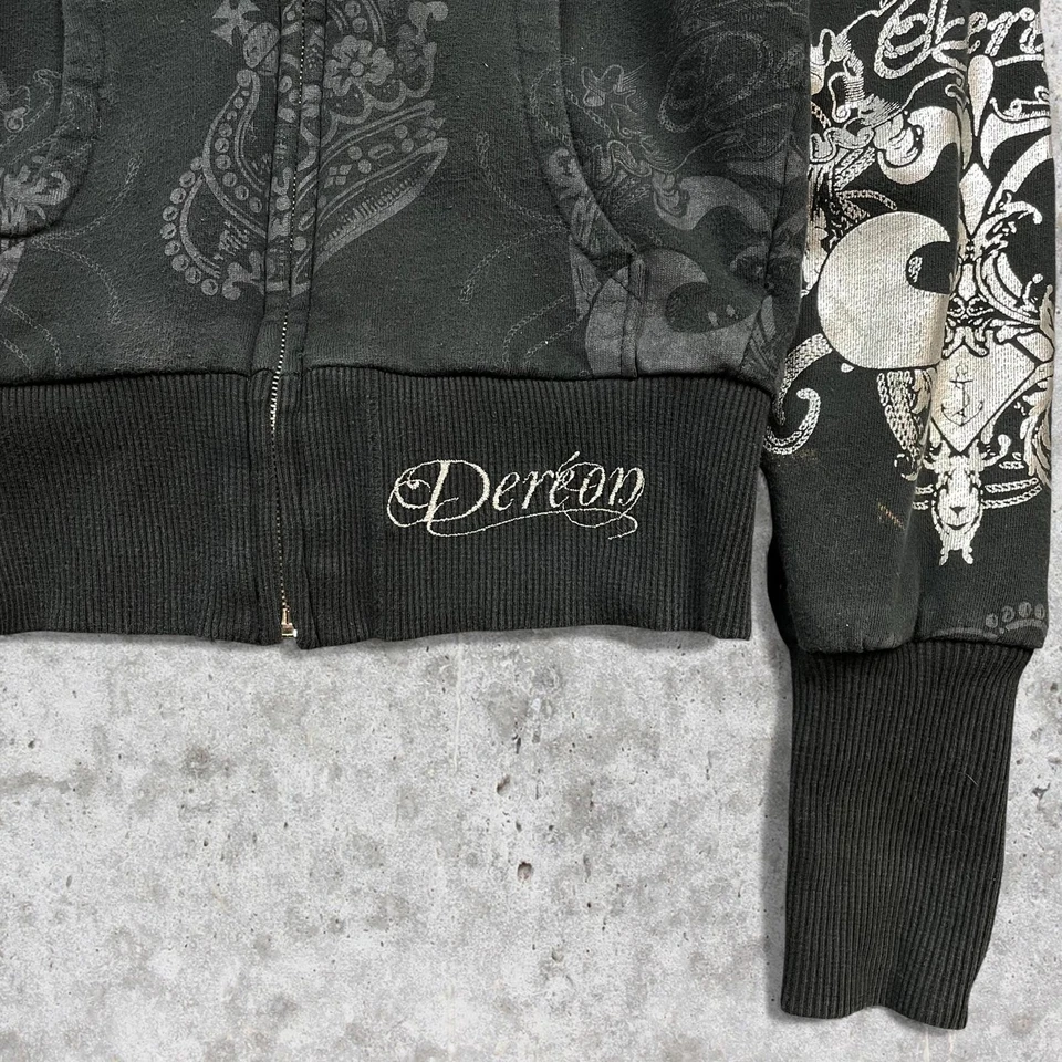 Sudadera con capucha reversible para mujer Y2K Dereon rosa satinado cremallera Foto 3 de 4