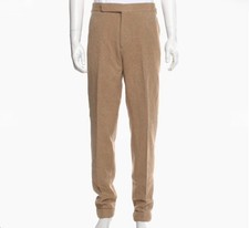 Ralph Lauren Purple Label pants sz 32 cashmere beige side buckles
