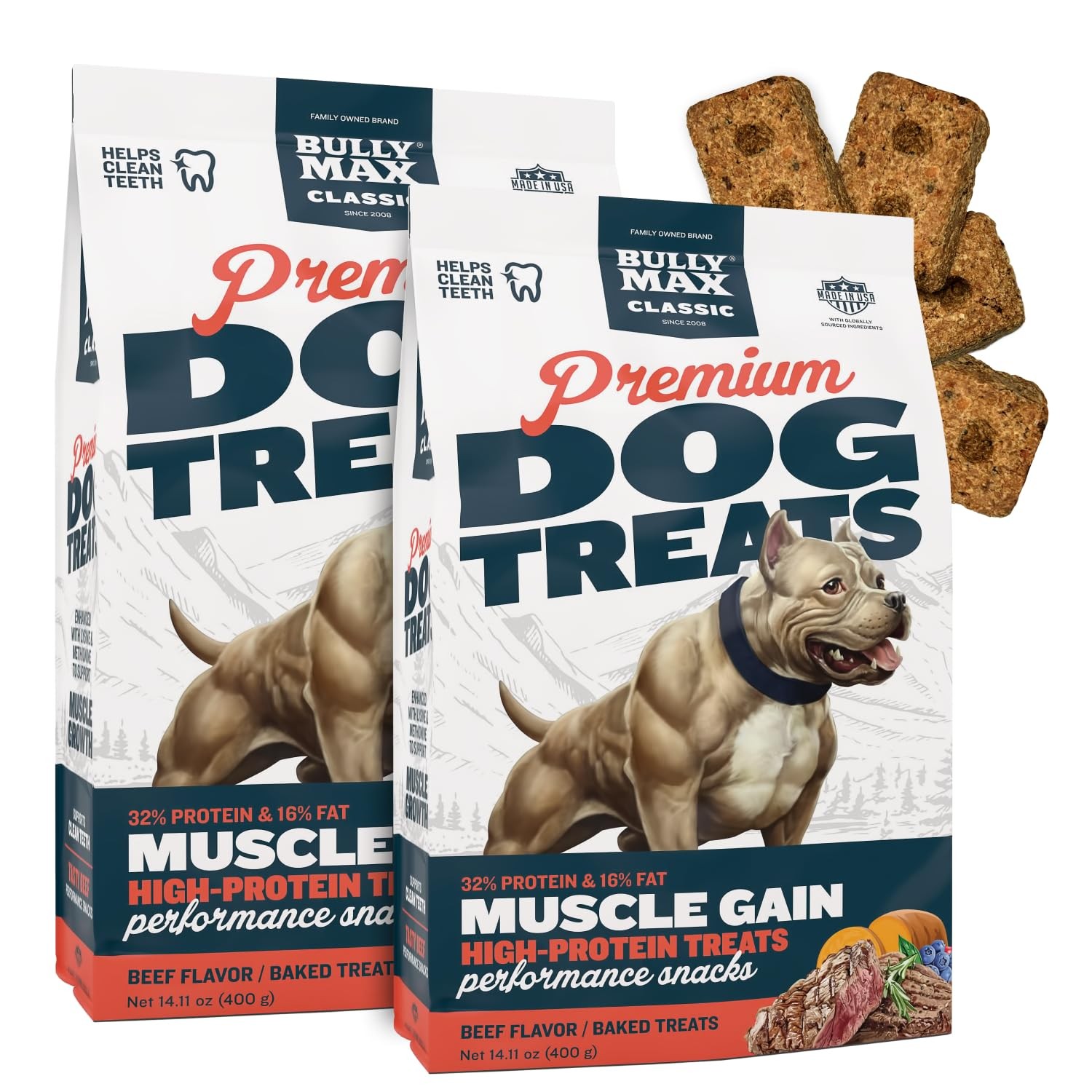 Bully Max High Protein Dog Treats for Puppy & Adult Dogs - Training & Rewards