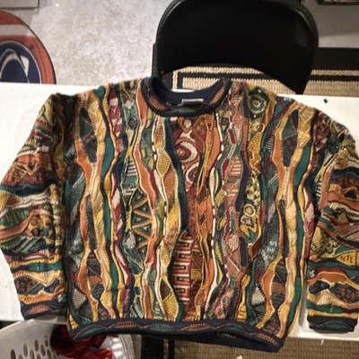 COOGI Authentic Men s Size L Large Sweater Colorful 3D Knit Crewneck Australia 