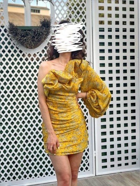 Women Dress Yellow 36
