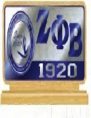 Zeta Phi/&Phi; Beta Wood Desk Top Founders Piece [Brown - 11'' x 5.5'']