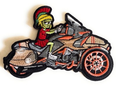 Embroidered Three-Wheel Spyder Motorcycle Trike Rider Patch Motorcycle Accessory