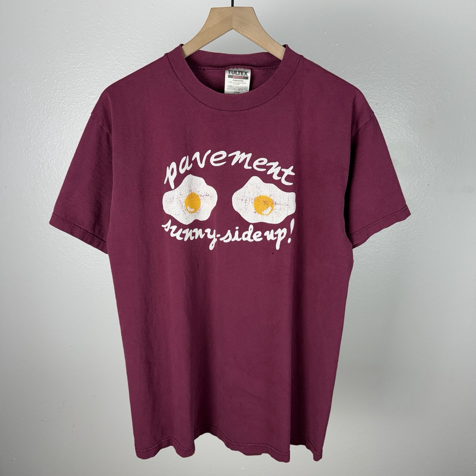 Vintage 90’s Pavement Sunny-Side Up Indie Band Tour Tultex T Shirt Size Large