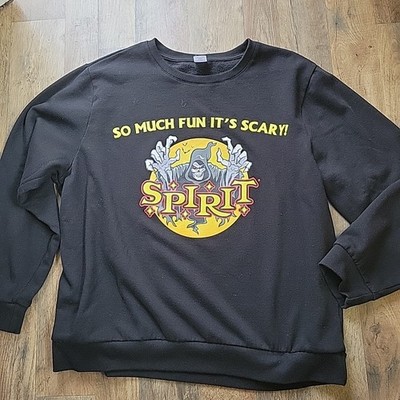 Spirit Halloween Black Sweatshirt So Much Fun It's Scary Grim Reaper 