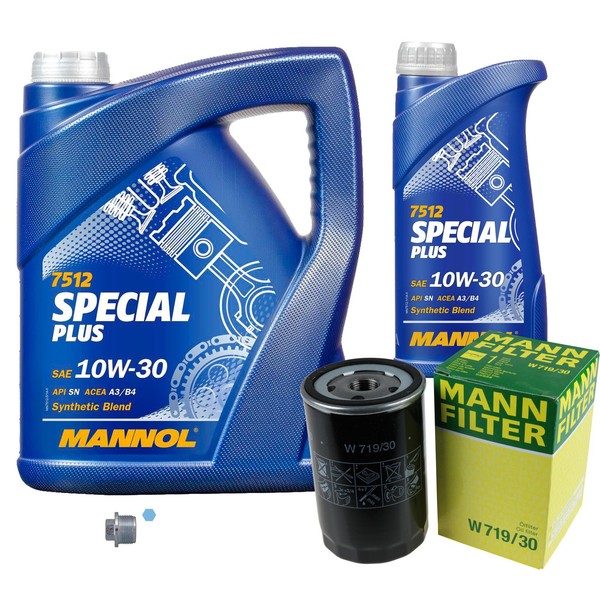 Inspektionspaket 6L Mannol Special Plus 10W-30 FüR VW Golf III 1.8 2.0 1.6 Seat-image