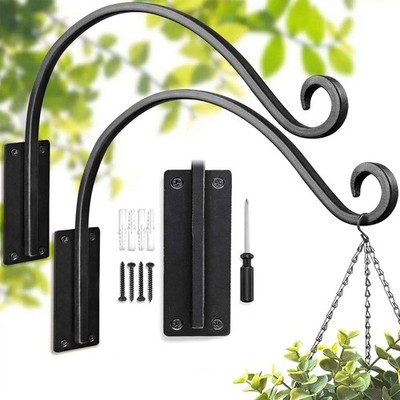 ''16 Inch Heavy Duty Plant Hanger Bracket, Metal Wall Hooks, 2 Pack''