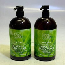 DEAD SEA COLLECTION 2 PACK Tea Tree Mineral Body Wash Detoxing 33.8 Fl oz.
